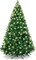 Artificial Christmas Tree Hinged Pine with 250 Lights, 1,000 Tips & Foldable Base Pre-Lit Outdoor Holiday Decor